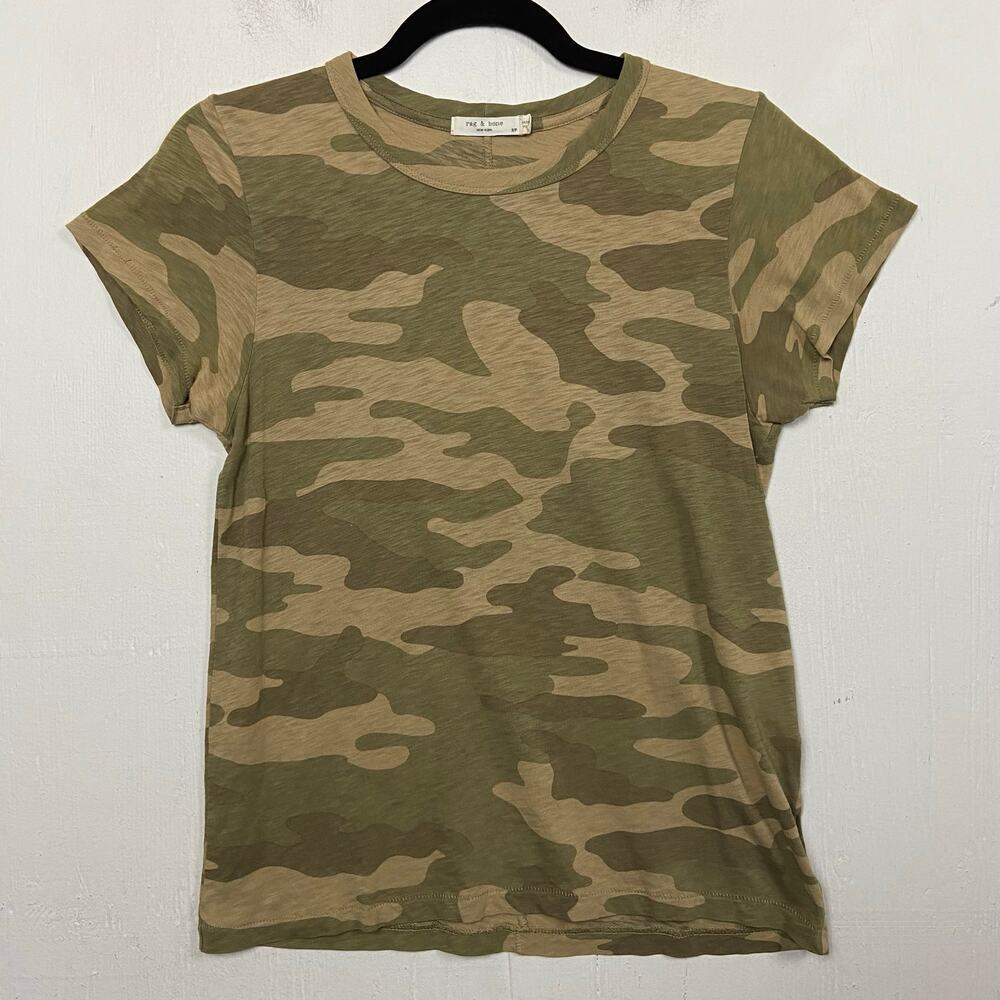 Rag & Bone 100% Pima Cotton Short Sleeve Camo Tee T-shirt Size Small - Picture 2 of 10